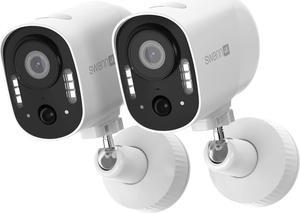Swann Xtreem 4K 2Pack Wireless Security Cameras with 32GB Micro SD & Cloud Storage, Indoor & Outdoor Surveillance, Ideal for Baby Monitor & Home, 2-Way Talk, Wi-Fi, No Monthly Fee, 4KXTRMPK2-GL