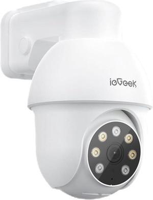 ieGeek 5MP POE Camera, Outdoor Security IP Camera with 355° Pan/90° Tilt, Wired Security Cameras for Home Surveillance, AI Detection, Auto Tracking, 2-Way Audio, Night Vision, 24/7 Recording