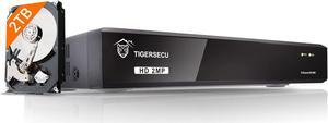 TIGERSECU Super HD 1080P 8-Channel Hybrid 6-in-1 DVR Security Recorder with 1TB Hard Drive, for 2MP TVI/AHD/CVI/Analog Cameras (Cameras Not Included)