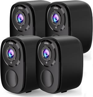 Rraycom 4Pack Wireless Home/Outdoor Security Cameras, 5MP Battery Powered Security Cameras with Spotlight Siren Alarm, AI Motion Detection, Color Night Vision, 2-Way Talk, SD/Cloud, Works with Alexa