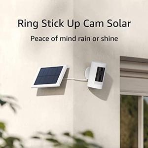 Ring Stick Up Cam Solar | Weather-Resistant Outdoor Camera, Live View, Color Night Vision, Two-way Talk, Motion alerts, Works with Alexa | 2-Pack | White