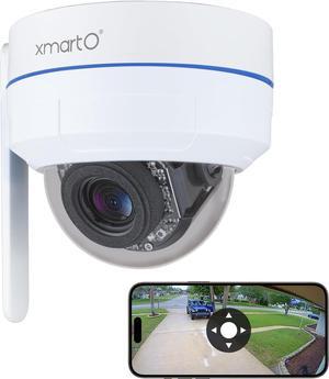 xmartO [AI Tracking Dome CAM] 2K HD Metal Dome PTZ Wireless Security Camera with Automatic Tracking, 2-Way Audio and Night Vision (Add on to NVR or Use Standalone, DPK3034)