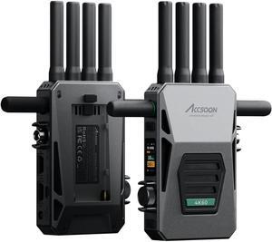 ACCSOON CineView HE Wireless Video Transmission System Transmitter&Receiver 2.4+5Ghz HDMI in&Loop-Out, UVC Out for Live Streaming 1080p 60fps 0.06s Latency 1200ft Range up to 4 Devices Monitoring