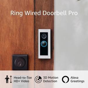 Ring Wired Doorbell Pro (Video Doorbell Pro 2) with Ring Indoor Cam (2nd Gen), White