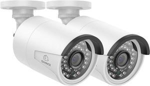 SANNCE 4K 8MP PoE IP Security Camera for PoE NVR, 2Pcs Outdoor Weatherproof Cameras with Smart IR LEDs, Night Vision, Motion Detection, One-Way Audio, Work with Alexa