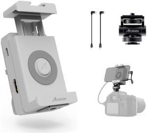Accsoon SeeMo Video Handset Monitor Cameras HDMI to iOS Video Capture Adapter FHD 1920 * 1080P 60FPS Real-Time Streaming Recording Previewing,iOS 12.0 or Later iPhone/iPad Adjustable (White)