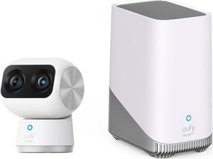 eufy Security Indoor Cam S350 with HomeBase 3, Dual Cameras, 4K UHD Resolution Security Camera with 8× Zoom and 360° PTZ, Human/Pet AI, Dual-Band Wi-Fi 6