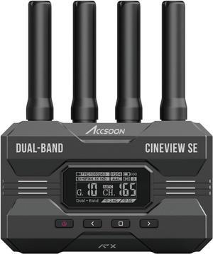 Accsoon CineView SE Multispectrum Wireless HDMI&SDI Video Receiver, 2.4GHz+ 5GHz Dual-Band Transmission, Range of 1200 ft/350m, Latency 0.05s&1080P FHD, Easy to Use-Receiver Only