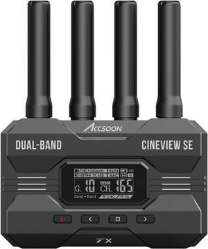 Accsoon CineView SE Wireless HDMI SDI Video Transmitter, Dual-Band Transmission, Range of 1200 ft with Latency 0.05s, 4 Devices Monitoring, Compatible with CineView 2 SDI/HE/Quad-one Transmitter only
