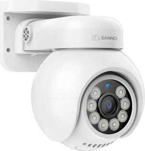 SANNCE 4K 8MP PoE IP Dome Camera with Microphone/Audio, IP Security Camera Outdoor Night Vision 100ft Waterproof IP66 Indoor Wide Angle 2.8mm 24/7 Recording Add-on Camera