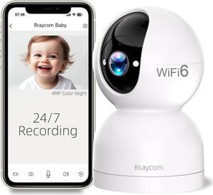 2-Pack Indoor Security Camera, 2K Plug-in PTZ Camera Support Wifi 6, 360° Baby&Pet Monitor w/Human Detection and Tracking, Patrol Mode, 2 Way Audio, Color Night Vision, 24/7 Cloud & SD, Works w/Alexa