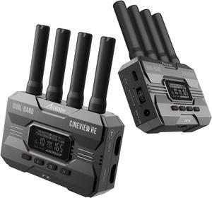 Accsoon CineView HE UVC Out Live Streaming, Wireless 2.4GHz&5GHz Dual-Band Transmission, 1200FT (350M) Range, 0.06s Latency, HDMI 1080p 60fps, 4 App Monitoring, Support iOS&Android