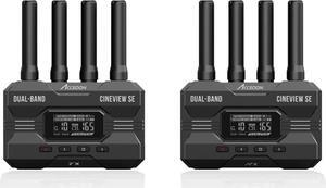Accsoon CineView SE Wireless Video Transmitter Receiver, 1080P 60fps Dual-Band SDI HDMI, 1200ft Range 50ms Latency,4 App Monitoring(iOS/Android), Compatible with CineView 2 SDI/HE/Quad,RTMP Livestream