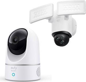 eufy Security Indoor Cam E220, Pan & Tilt, Indoor Security Camera Floodlight Camera E340 Wired, 360° Pan and Tilt