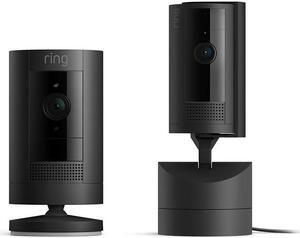 Ring Pan-Tilt Indoor Cam, Black with Ring Stick Up Cam Battery, Black