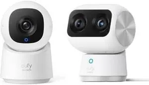 Indoor Cam C210, 1080p Resolution Security Camera with 360° PTZ + Indoor Cam S350, Dual Cameras, 4K UHD, 360° Camera, Baby Monitor, Pet Camera