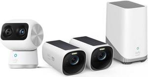 eufy Security eufyCam S330 (eufyCam 3) 2-Cam Kit, Security Camera Outdoor Wireless Indoor Cam S350, Dual Cameras, 4K UHD Resolution Security Camera with 8× Zoom and 360° PTZ