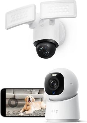 eufy Security Camera Floodlight Camera E340 Wired, Security Camera Outdoor + Indoor Cam E30, Latest Generation, 4K UHD Security Camera, 360 Pan-Tilt