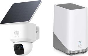 eufy Security SoloCam E30 with HomeBase 3, Solar Powered, 360° Pan, AI Tracking, 2K Clarity, Security Cameras Wireless Outdoor, HomeBase S380 Compatible, No Monthly Fee
