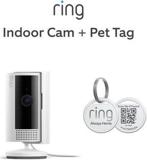 Ring Indoor Cam (2nd Gen), White with Ring Pet Tag