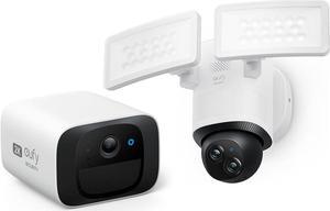 eufy Security SoloCam C210, Wireless Outdoor Camera, 2K Resolution Floodlight Camera E340 Wired, 360° Pan and Tilt