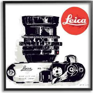 Stupell Industries Vintage Camera Ad Black Framed Giclee Art Design by Peter Horjus