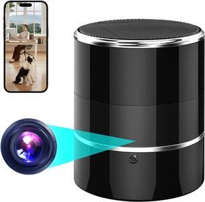 Security WiFi Camera in Bluetooth Speaker with 240° Viewing Angle,Wireless Security Cameras,Nanny Cams Phone App,Hd 1080P,Motion Activated for Home Offices Store(2.4G /5G)