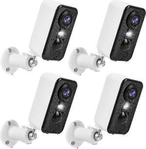 Wireless Cameras for Home Security Outdoor, 2K Color Night Vision Battery Powered WiFi Security Camera Spotlight/Siren Motion Detection 2-Way Talk Waterproof Cloud Storage Outdoor Camera Wireless 4PCS