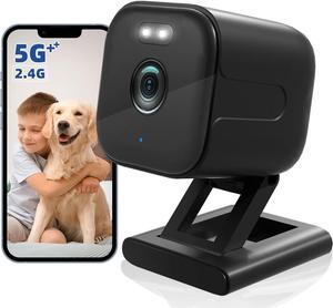 2K 3MP Outdoor/Indoor Camera for Home Security2.4 /5GHZ WiFi Baby Camera Monitor, Color Night Vision AI Human Motion Detection 2-Way Audio Compatible with Alexa