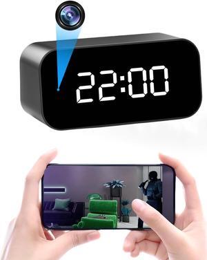 Spy Camera Clock - Hidden Camera - Mini 1080P WiFi Wireless Motion Detection Night Vision Real Time Watch Live Video Nanny Cam