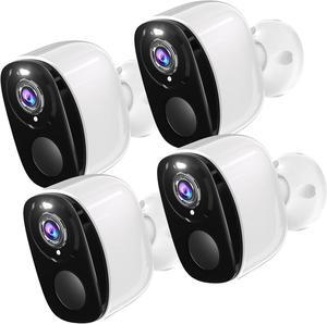 Security Cameras Wireless Outdoor, Battery Powered Security Cameras with IP65 Waterproof, Two-Way Audio, Color Night Vision, No Subscription WiFi Security Camera