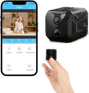Hidden Camera,Spy Camera, WiFi Mini Camera,100 Days Standby Battery Life,AI Motion Detection Alerts, Auto Night Vision,Cloud & SD Storage,Real Time Record Surveillance Camera,170° View(Black)