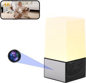 Hidden Camera Night Light, HD 4K Spy Camera Night Light with Adjustable Color, Video, Night Vision, Motion Detection, Hidden Nanny Camera for Home Security Indoor