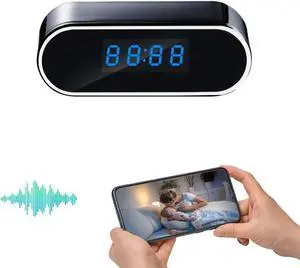 Home Security Camera HD 1080P Indoor with Clock Detector, WiFi Smart Camera with Night Vision,Motion Detection  (A13), BLACK