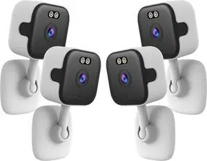 EVERSECU 5Ghz Wired WiFi Camera 2K, Indoor Home Security Cameras for Baby/Elder/Dog/Pet Camera with Phone app,24/7 SD Card Storage, Compatible with Alexa, Supports RTSP&ONVIF(4pack)