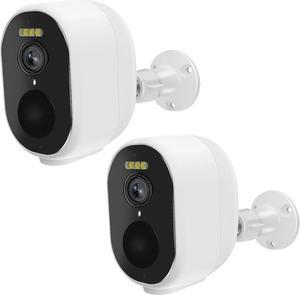 Security Cameras Wireless Outdoor, 2K Battery Powered WiFi Security Camera with Spotlight & Siren Alarm, 2-Way Audio, Color Night Vision, AI Detection for Home Security, Compatible with Alexa