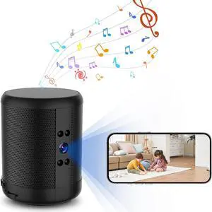 2K Hidden Camera Bluetooth Speaker with Mobile App, Night Vision, Motion Detection, Real-Time Recording Monitoring
