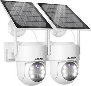 4MP Solar Security Cameras Wireless Outdoor, 100% Wire-Free, Battery Powered Camera, 360° View, Pan & Tilt, PIR Motion Detection, 2-Way Audio, Cloud/SD, Color Night Vision & Spotlights, Only 2.4G WiFi