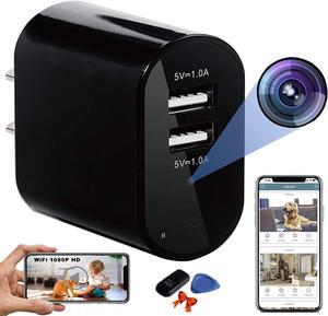 2024 Upgraded Nanny Cam Changer Wireless, WiFi Camera with Remote View, 1080P HD Nanny Camera Charger, Nanny Cam, Indoor/Outdoor Security Camera, Motion Detection