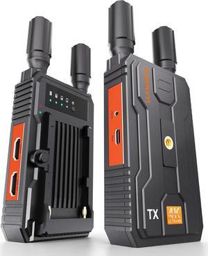(1TX+1RX) Weeryyi 4K Wireless HDMl Transmitter and Receiver,Wireless HDMI Extender,656FT Ultra Long Distance Plug and Play, 2.4G&5G, for PC/Camera/HDTV/Projector/TV Box,etc (No App)
