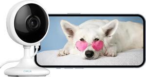 WiFi Security Camera 2K, Indoor Home Cameras, for Dog/Pet/Elder/Baby Monitor, Smart Siren with Phone App, Advanced Night Vision, SD/Cloud Storage, Alexa Compatible