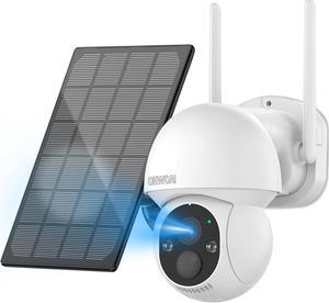 OHWOAI Solar Powered Battery PTZ Cameras, Extend Camera for Outdoor Wireless Camera System, Wi-Fi Video Surveillance for Home Security