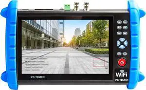 CCTV Camera Tester 7" IPS Touch Screen 6K 12mp IP Camera Tester 8mp CVI TVI AHD SDI CVBS Analog Camera Tester Built in WiFi with POE/RJ45 Cable TDR Test/PTZ Control/HDMI I/O IPC Tester