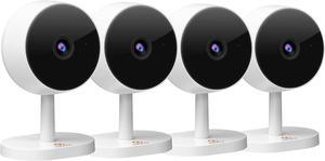 3MP 2K Indoor Camera 5GHz & 2.4GHz, Indoor Home Security Cameras 4 Pack for Baby/Elder/Dog/Pet Camera with Phone app, Motion Detection, 2-Way Talk, US Cloud & SD Card Storage