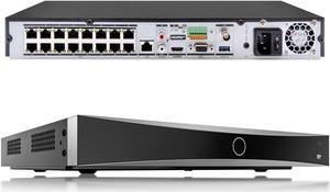 DS-7616NXI-I2/16P/S HIK 4K 16 PoE AcuSense NVR 16 Channel, HIK 4K PoE NVR Network Video Recorder with Human/Vehicle Detection, Facial Recognition, H.265+(Internation English Version No HDD)