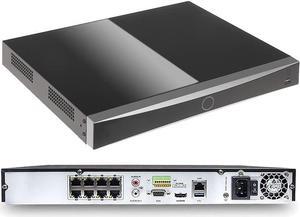 DS-7608NXI-I2/8P/S HIK 8 Channel 8 PoE AcuSense 4K NVR Network Video Recorder with Facial Recognition, Human/Vehicle Detection, Compatible with HIK IP Cameras(International English Version No HDD)