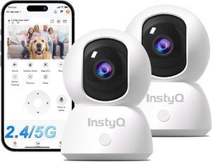 5G Security Camera Indoor, 2K Home Security Camera with Speaker for Dog/Cat, Baby/Elder/Pet Camera with Night Vision, 2-Way Talk, 2.4/5 GHz WiFi, Auto Tracking, AI Human Detection, Cloud/Local SD, APP