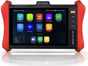 4K 12MP IP Camera Tester, WANLUTECH IPC Tester 90W PoE Power Output 8'' Touchscreen CCTV Tester SFP Optical Fiber Module Port RJ45 Cable TDR Test WiFi Network Tools (E88)