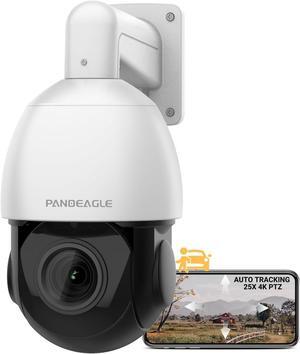 PANOEAGLE 4K 8MP PTZ PoE IP Camera with Pan Tilt 25x Optical Zoom,Human/Vehicle Detection,328ft IR Night Vision,2-Way Talk,Auto Tracking/Cruise,SD Slot(512GB),IP66,NDAA Compatible PTZ Camera Outdoor