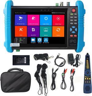 Upgraded 8K IP Camera Tester, WANLUTECH CCTV Tester 7 inch Touchscreen 8MP TVI CVI AHD CVBS Camera Tester Cable Tracer RJ45 Cable TDR Test PoE Network Tools RS485 WiFi HDMI VGA (IPC-9800CADH Pro)